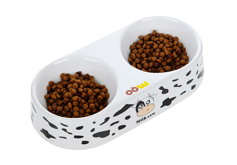 猫粮饭盆 斑点两用猫咪宠物猫碗狗碗盆猫盆猫食盆碗盆 猫粮盆猫咪碗