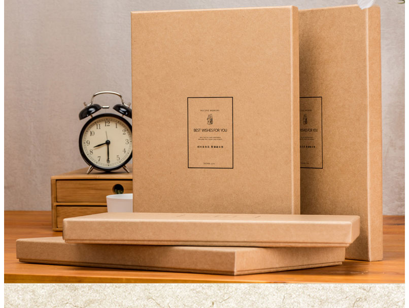 812寸牛皮纸包装盒照片书包装盒毕业相册制作纸礼盒聚会纪念册影集盒