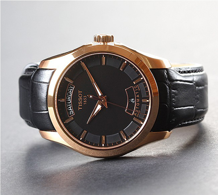 天梭tissot手表库图系列机械男表t0354073605100