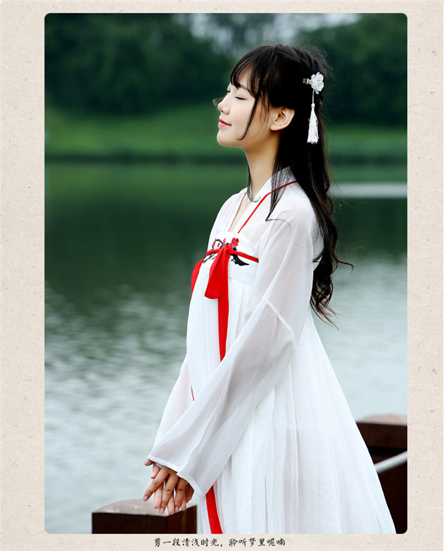 薇姬桑妮汉服女广袖流仙裙古装服装cos仙女服公主对襟齐胸襦裙写真