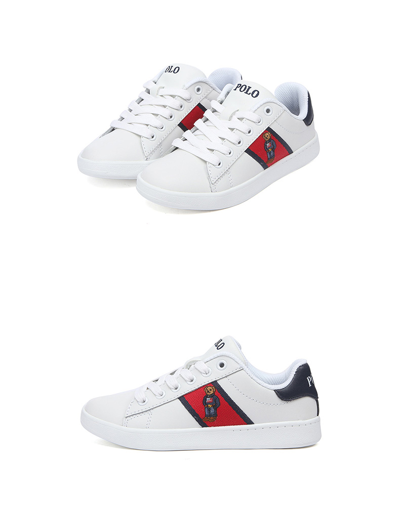 polo ralph lauren 男女童polo bear小熊运动小白鞋童鞋 高端女士单鞋