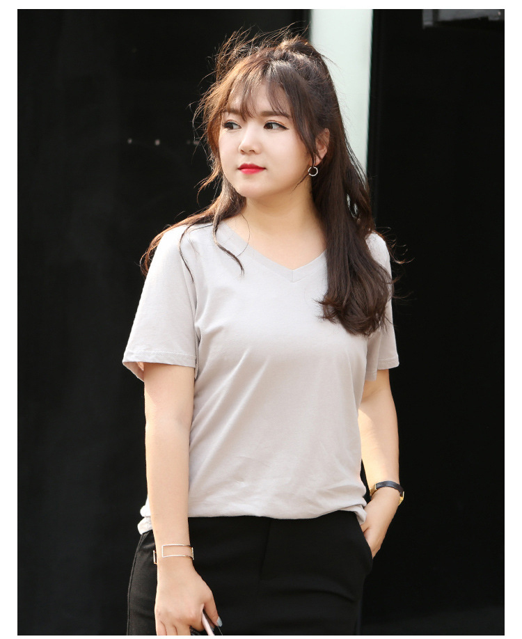 2020款微胖女装胖mm2020新款夏装短袖t恤显瘦宽松大码女装200斤藏肉