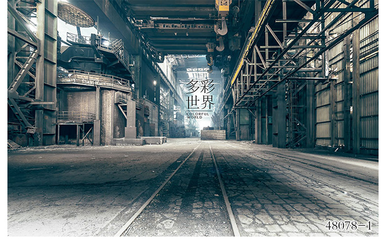 都市诱惑墙纸/墙布 个性酒吧咖啡店餐厅工业风背景墙壁纸复古怀旧空间