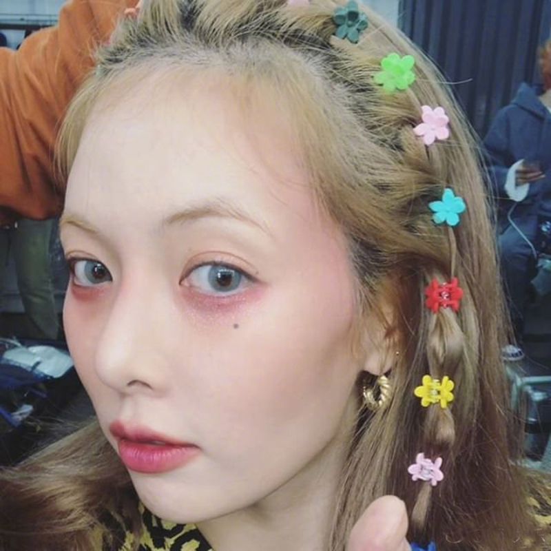 泫雅同款夹彩色糖豆小夹子泫雅风小花朵卡小卡子金泫雅头饰