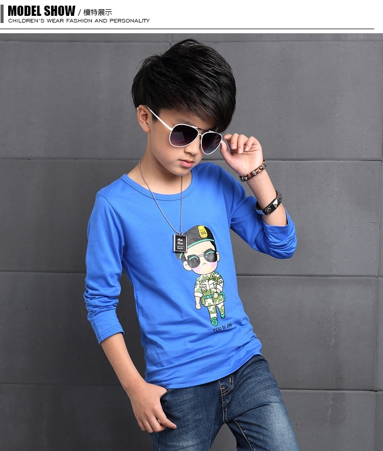 newlake14胖男童t恤8长袖9儿童装5小男孩6上衣服7打底衫12岁10春秋款