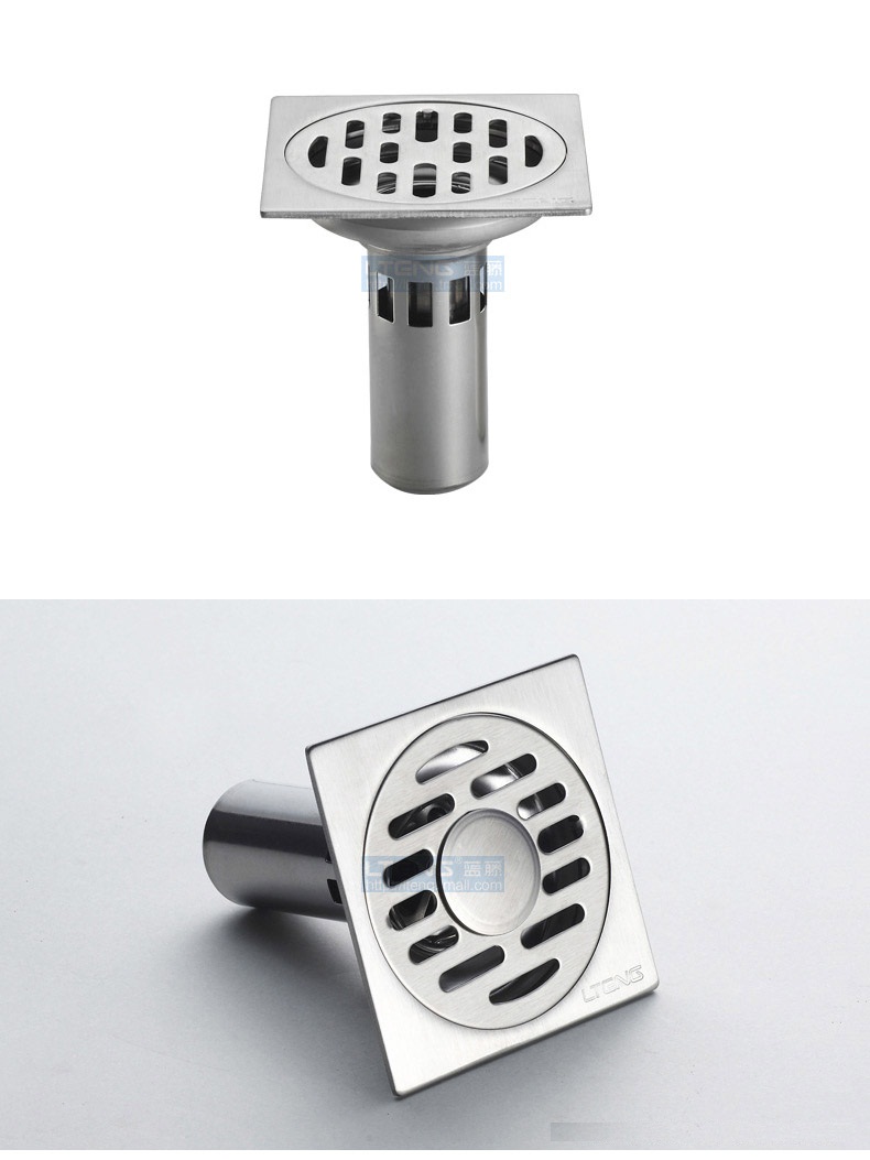 蓝藤卫浴不锈钢加厚深水防臭地漏洗衣机地漏sus304可选lt-1007都市