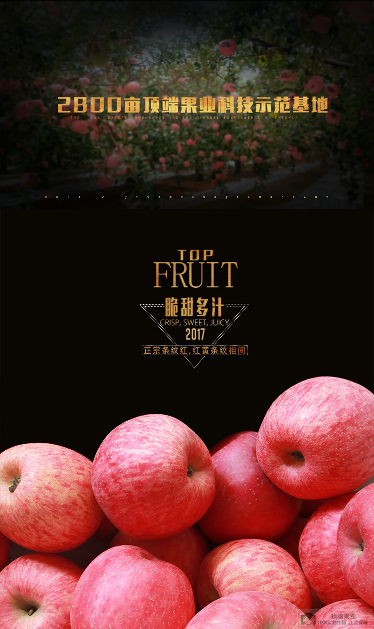 洛川苹果(luochuan apple) 陕西洛川苹果水果新鲜红富士贴字礼盒装 9