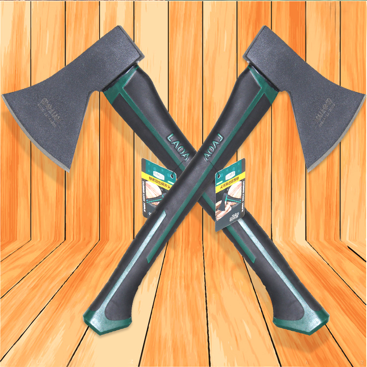 老alaoa双色柄木工斧头la144600600g高碳钢开山斧子不易生锈