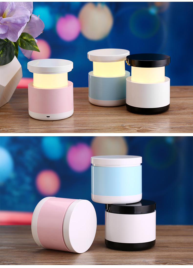 创意炫彩led伸缩灯卧室床头灯充电小夜灯usb氛围灯黑色按钮开关波迷娜