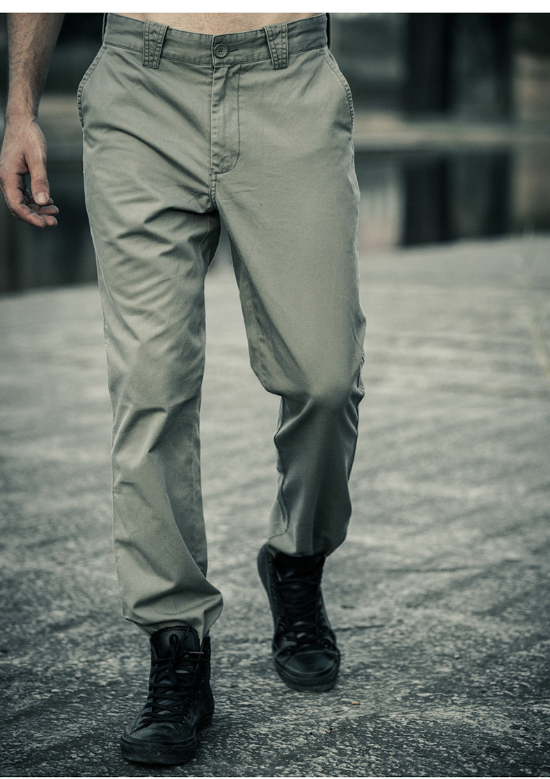 ak男装常规经典军官军袋长裤 1512088