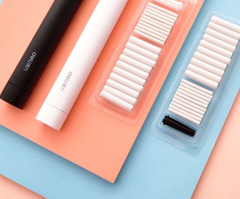 得力deli71107电动橡皮擦可粗可细2种替芯可换美术专业高光素描铅笔