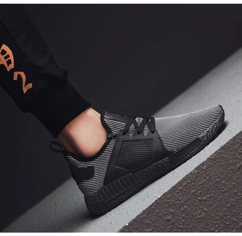 白敬亭同款运动休闲鞋男平底绑带网面跑步鞋韩