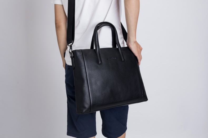 卓梵 阿玛尼 头层牛皮男包 男士真皮手拎包 欧美手提公文包斜跨包