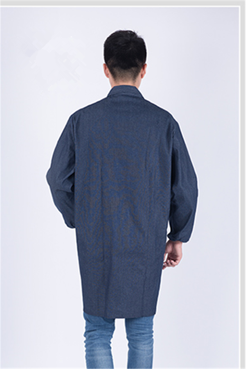 2019新款牛仔大褂工作服防尘大褂子外套仓管物流搬运服长袖劳保服厚