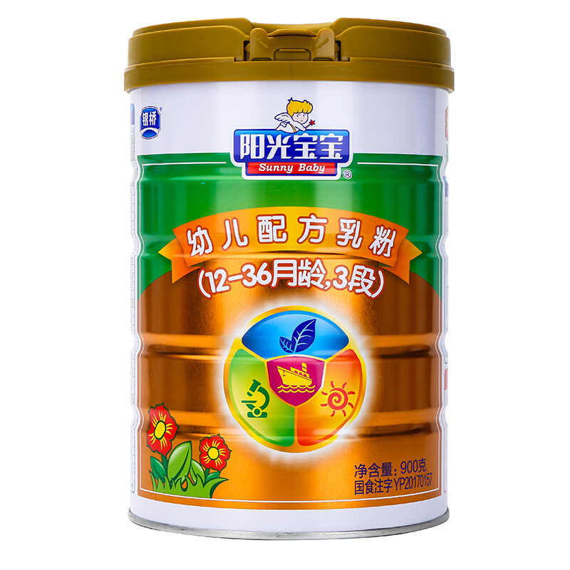 银桥阳光宝宝婴幼儿配方奶粉3段900g1236个月