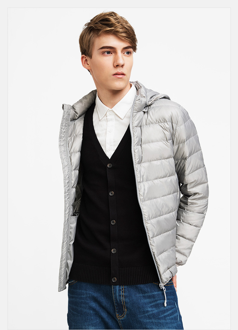 以纯线上品牌a21秋冬新款轻暖羽绒服男可脱卸帽羽绒外套4631153011vp