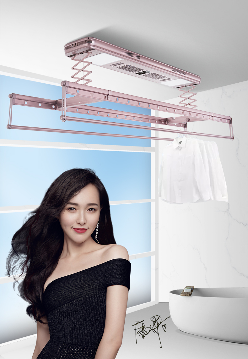 恋晴lq9863电动晾衣架遥控升降智能遥控晾衣机阳台高端app控制晾衣机