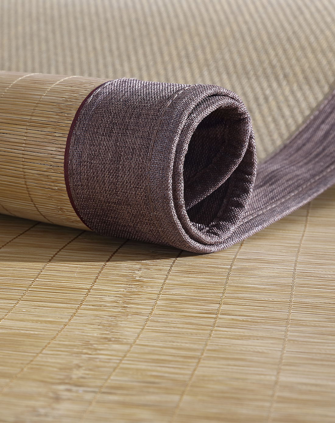 梦洁美颂双面竹丝席子三件套1.5米1.8m床夏季可折叠双人悠然凉席