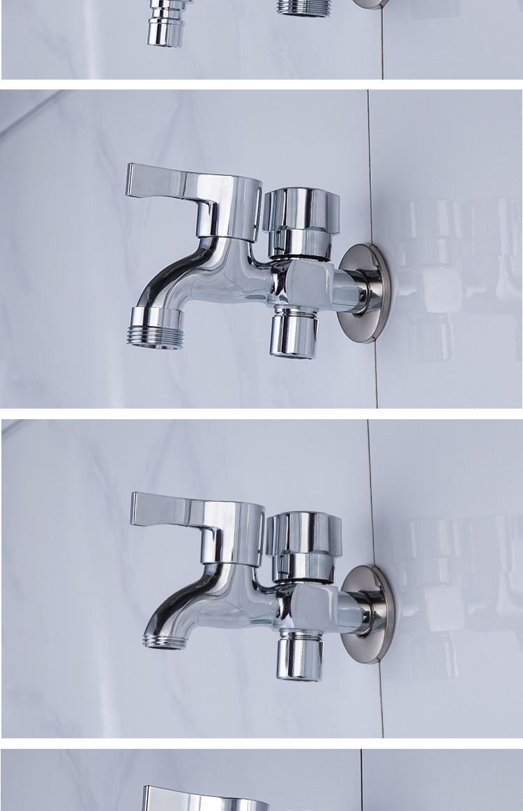 超级新品 洗衣机水龙头接头阳台三通一进二出一分二双用双头双出水