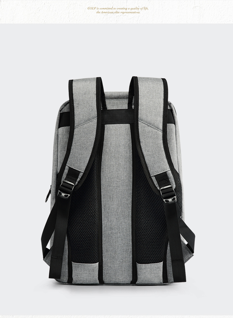 高尔夫golf轻商务防水透气双肩包大容量电脑背包休闲旅行双肩包深灰色
