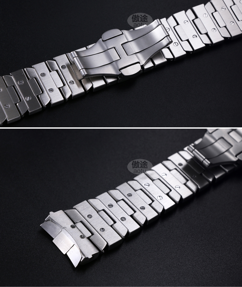 傲途手表表链代用沛纳海男表带316l精钢表带沛纳海专用钢带