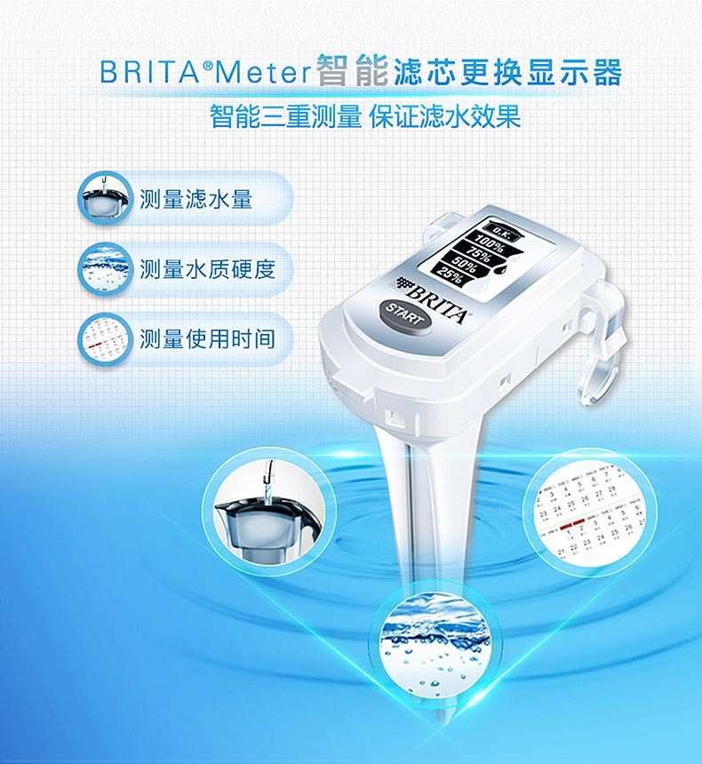 碧然德 Brita 净水器 净水壶 Elemaris 探索者白色 3.5升 一壶七芯