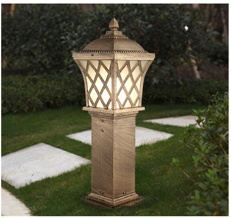 欧式防水草坪灯室外庭院花园别墅公园灯小区家用复古led草地简约都市