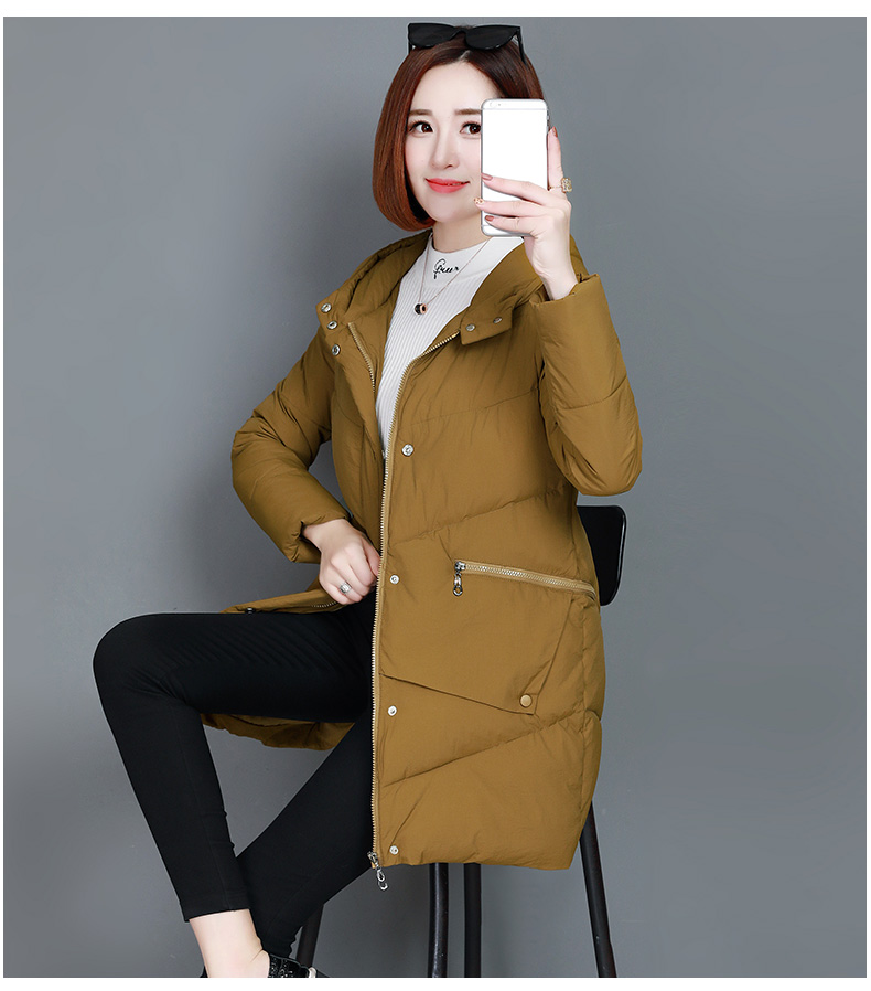 女装 羽绒棉服女中长款2018冬装新款加厚妈妈棉袄冬天棉衣服中年外套