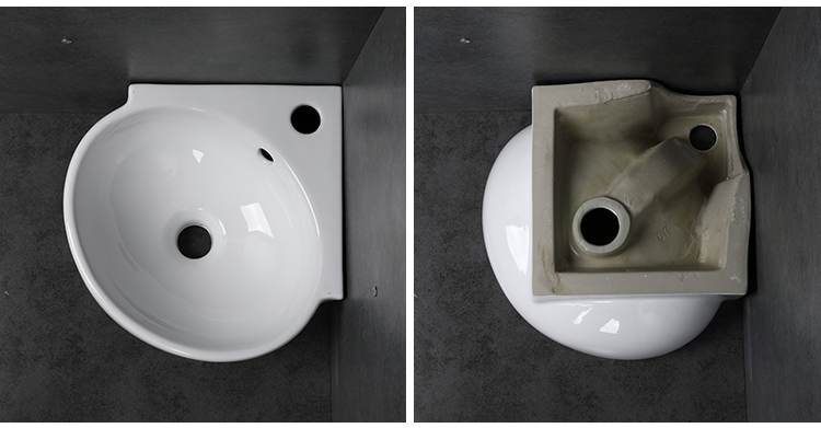 三角形洗手盆厕所角盆微型小型洗脸盆洗手盆迷你壁挂式卫生间转角墙角