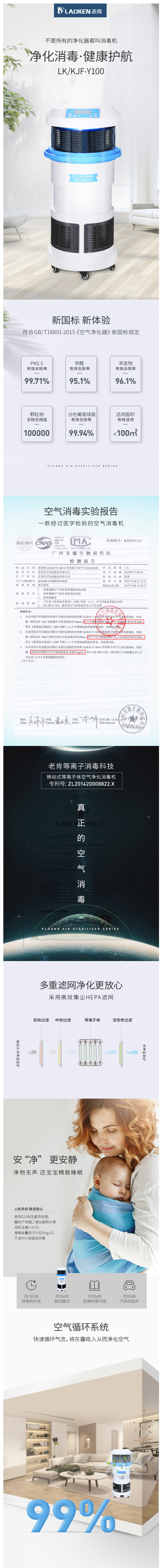 老肯laokenlkkjfy100d等离子体空气净化消毒机单位件