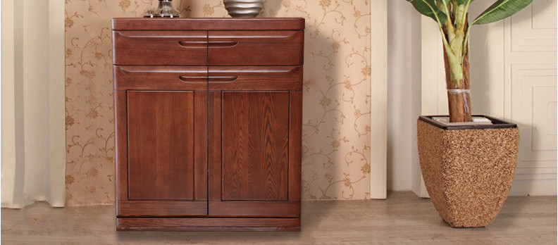 光明家具 实木鞋柜 水曲柳实木鞋柜 多功能储物鞋柜 简易鞋柜 大容量