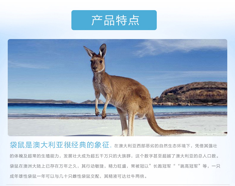 3瓶装澳洲直邮bioisland佰澳朗德袋鼠精90粒男性保健提高精力缓解疲劳