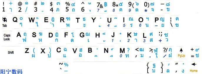 2张包邮 磨砂泰语键盘贴泰国泰文键盘膜透明贴纸贴膜笔记本不磨