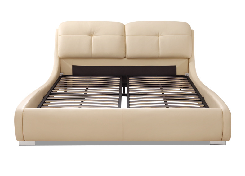 左右床简约现代时尚1.8米皮床双人床床婚床皮艺床软床dr017