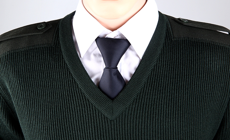 hoscene配发07式毛衣毛裤套装冬季武警消防纯羊毛鸡心领v领军官羊毛衫