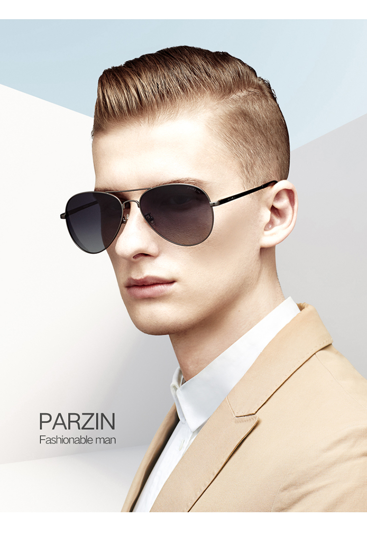 11预售】帕森 parzin 太阳镜男款 潮流偏光太阳眼镜 全框驾驶墨镜tac