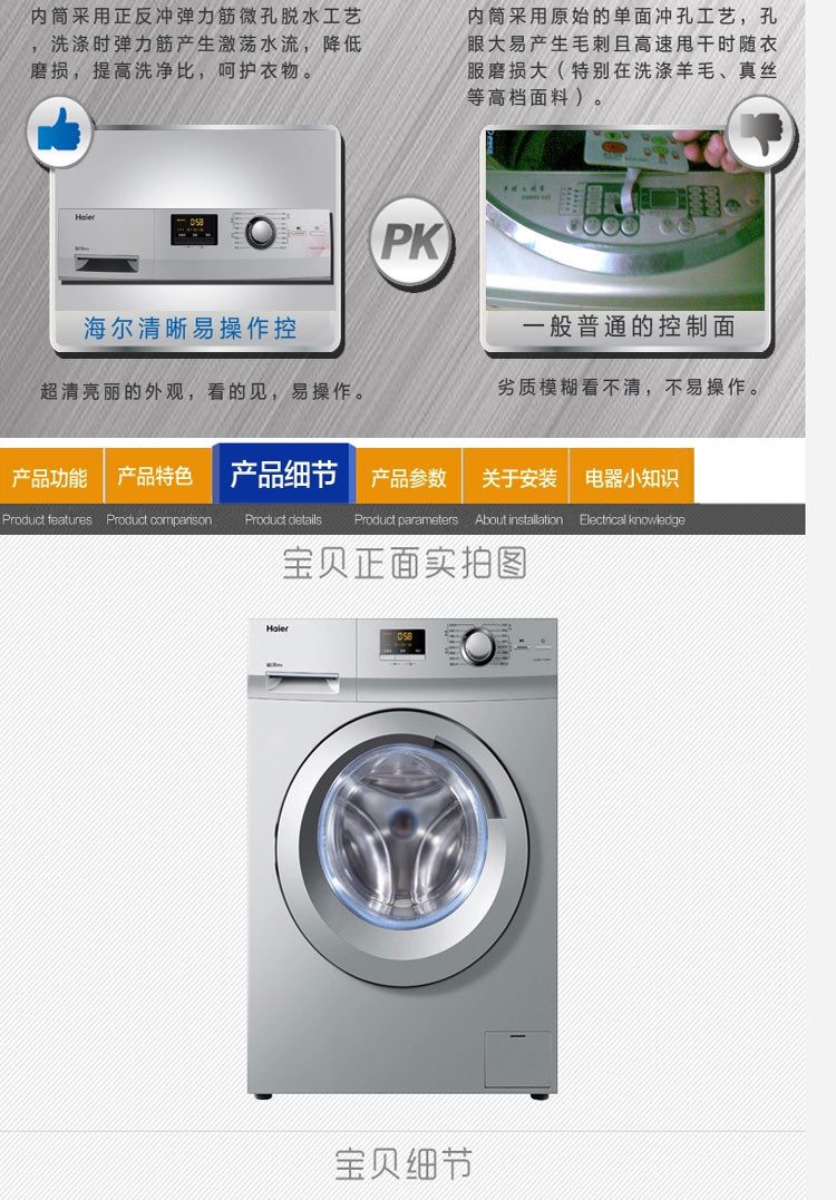 海尔洗衣机xqg7010266a