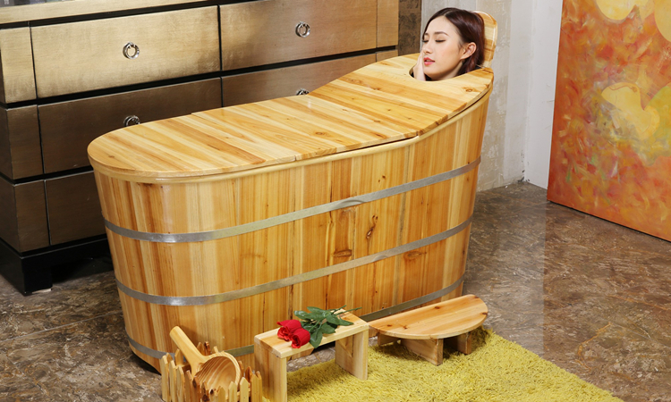 加厚美容院泡澡木桶浴桶实木洗澡盆浴缸家用浴盆儿童大沐浴桶都市诱惑