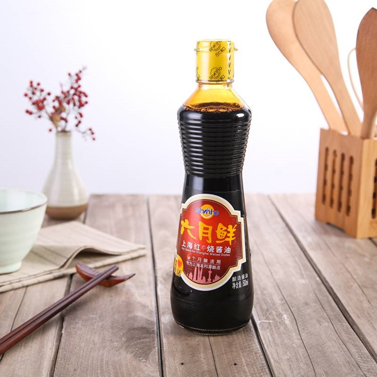 六月鲜上海红烧酱油500ml一瓶家