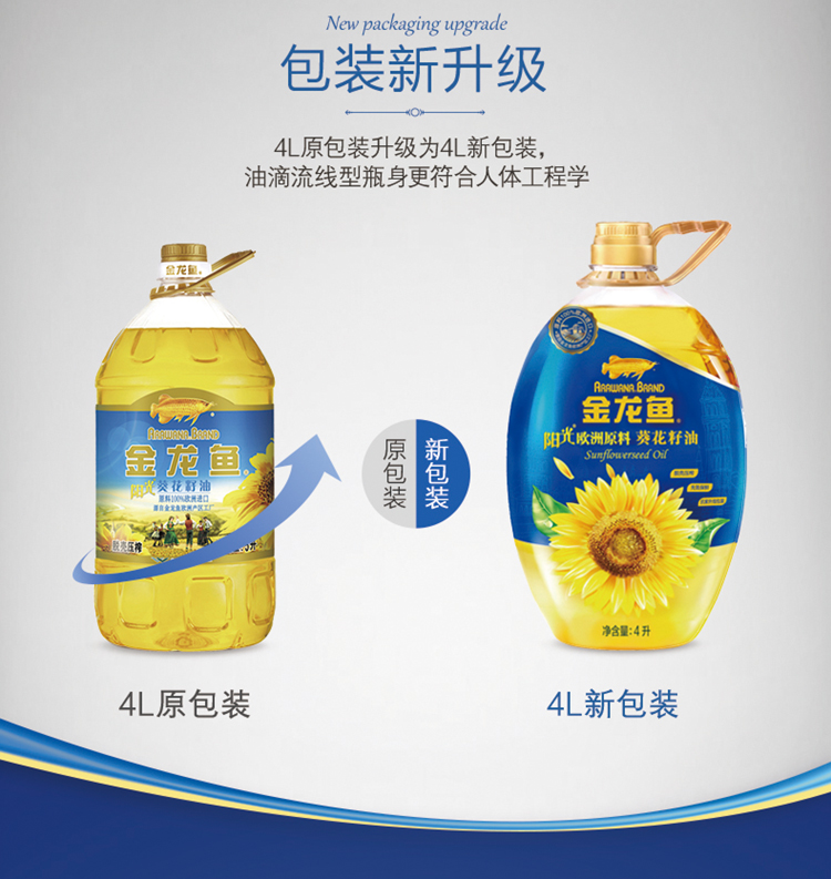 金龙鱼稻米油4l金龙鱼阳光葵花籽油4l