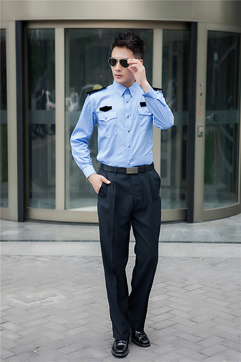 mtiny保安服衬衫夏季套装男保安制服衬衣小区物业半袖保安工作服短袖