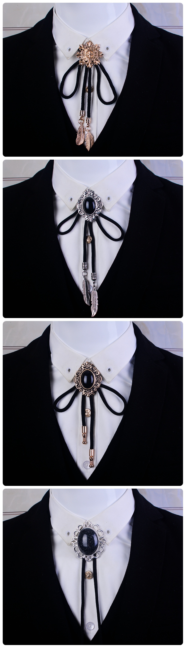 mtiny包邮饰品潮男水晶宝石波洛领带领结个性领带bolotie领结个性项链