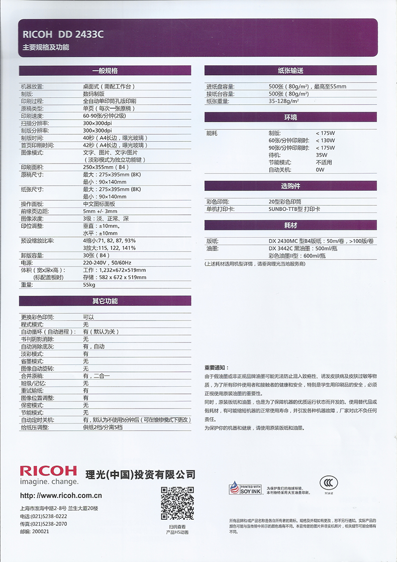 理光dd2433c图标详解图片