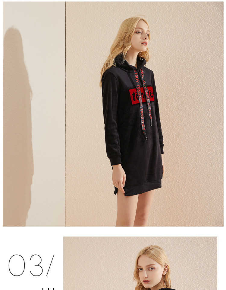 美丽衣橱连帽卫衣女中长款2019春新款时尚百怎么原宿风学生上衣