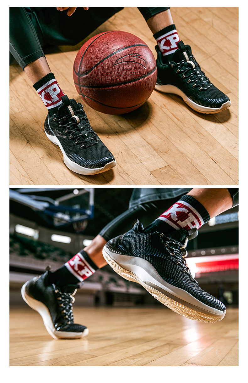 nba安踏篮球鞋男鞋2018冬季新款要疯汤普森战靴运动鞋男11841304 黑