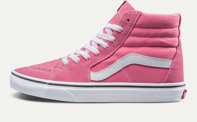 vans范斯正品新款sk8hi粉色女子高帮运动休闲板鞋