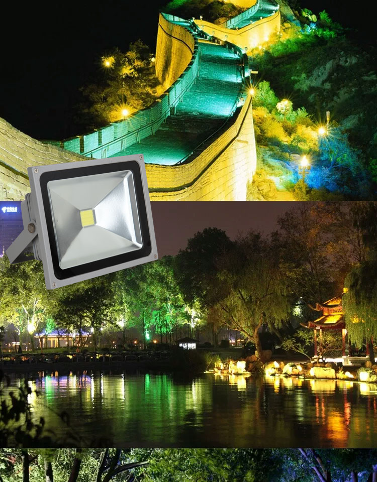 led投光灯户外室外100w投射灯广告灯泛光灯厂房灯工业照明灯200w