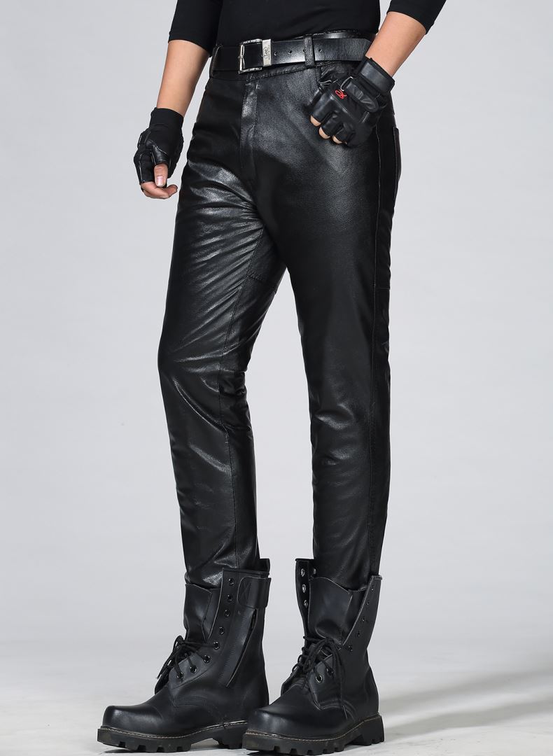 举翼王子(wuwing)男士皮裤 举翼王子加厚羊皮真皮皮裤男 男式秋冬防风