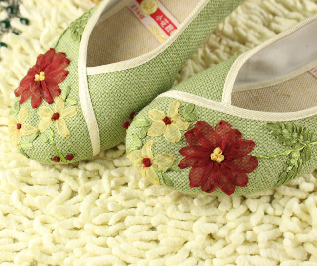鱼篓(fish basket)女士圆头单鞋6732464924 fish basket小花园绣花鞋