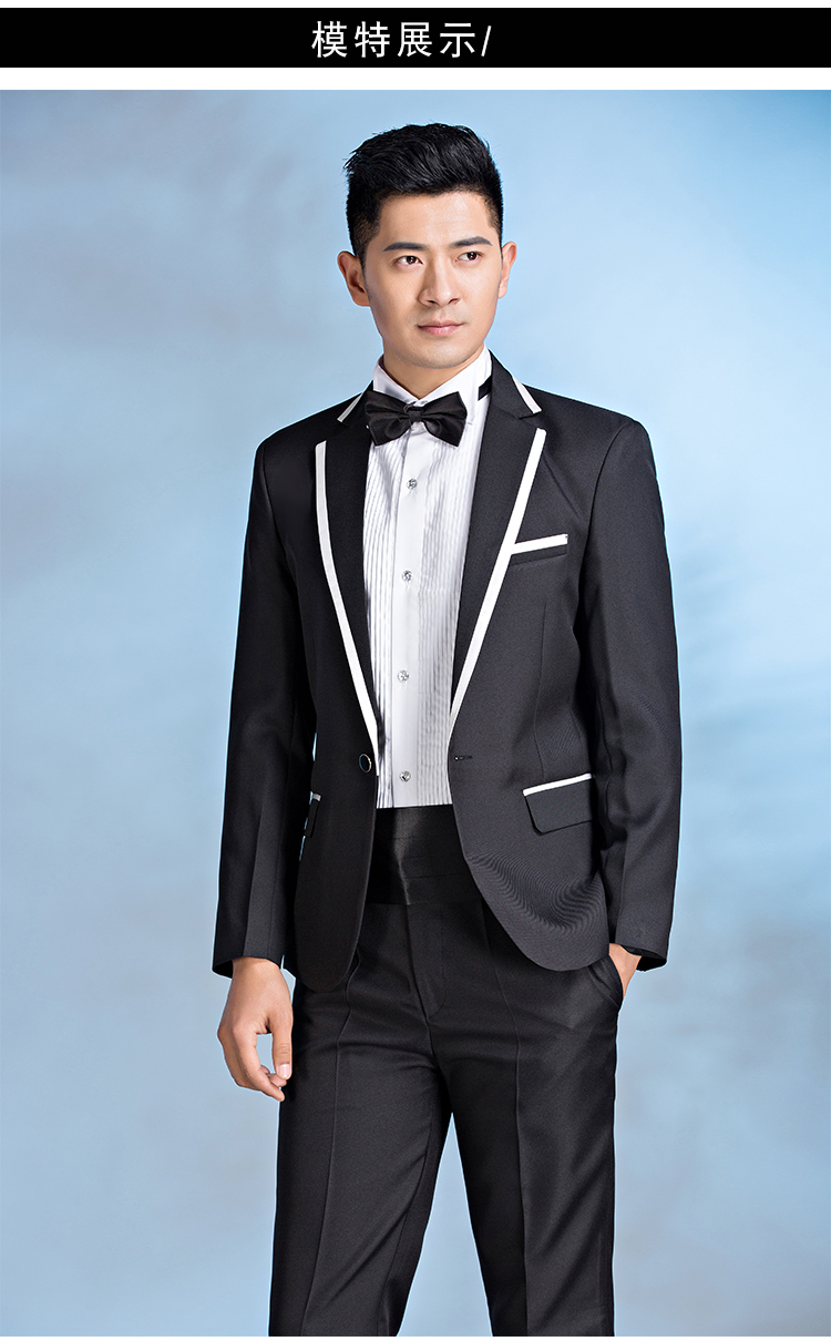 mtiny影楼男士西装套装婚礼主持人礼服成人夏季司仪服装演出服男大码